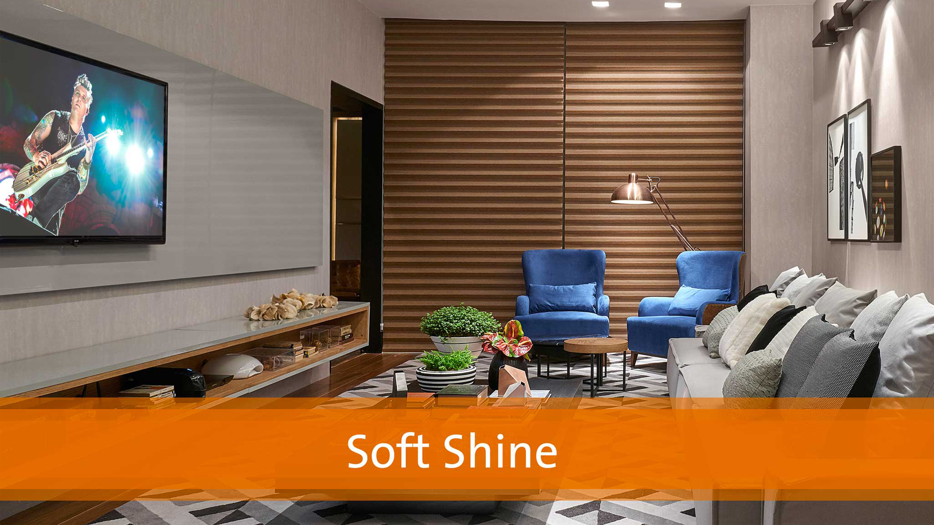 Detalhe de cortinas em projeto de interiores